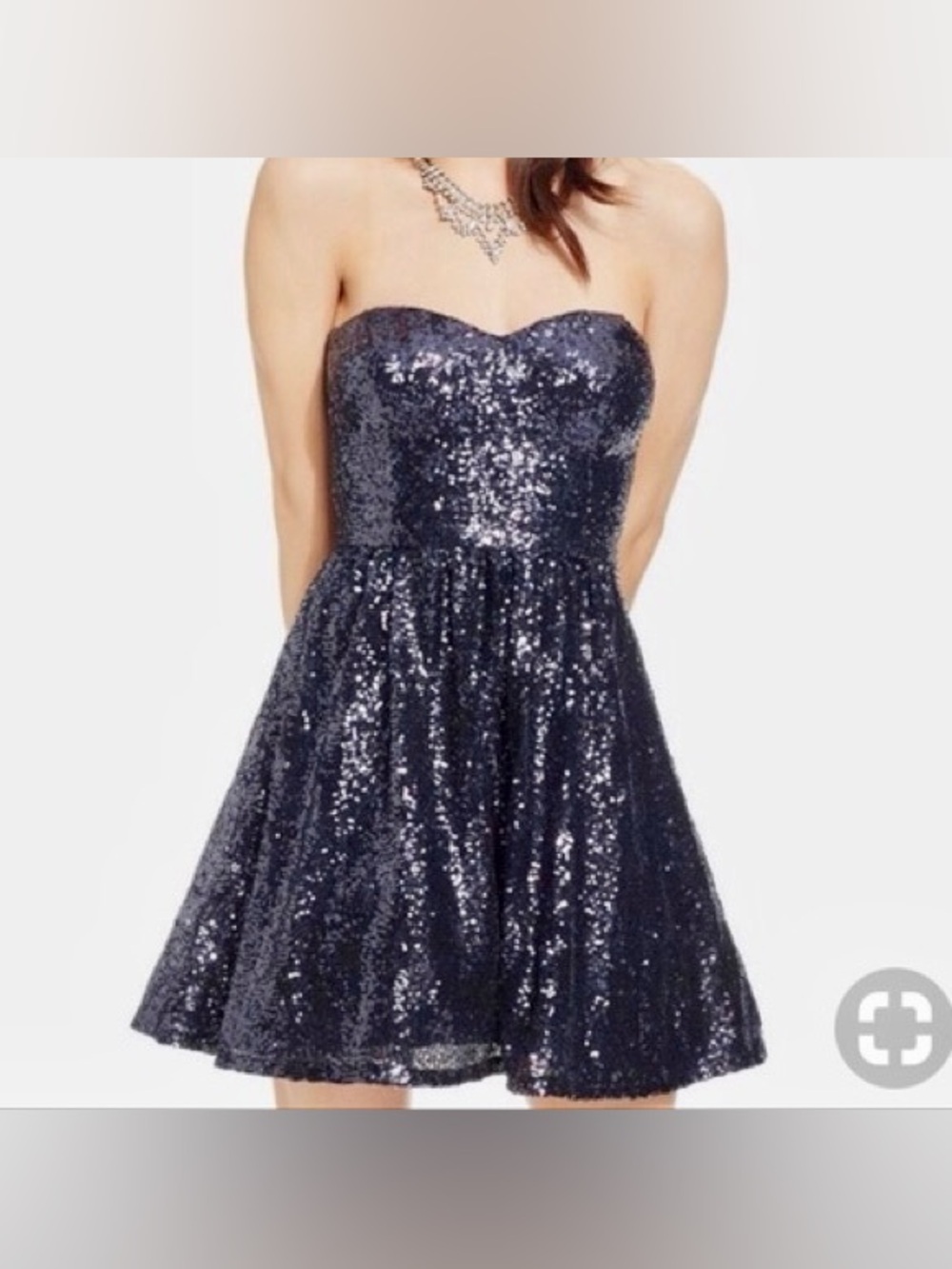 B. Darlin - Navy Sequin Strapless Dress - Perfect Condition!